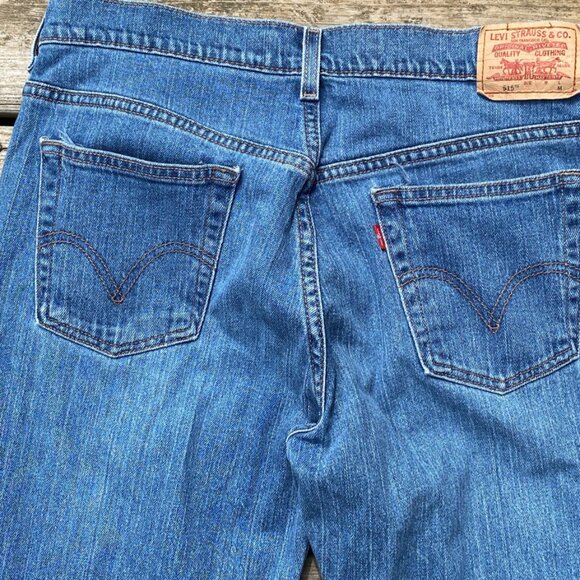 LEVI'S 515 BOOT CUT Womens Blue JEANS Size 10M ( 32 x 30.5 ) - Picture 4 of 16